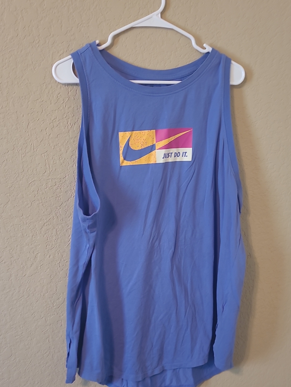Nike  Lavender Tank Top with Multicolor Swoosh Patch